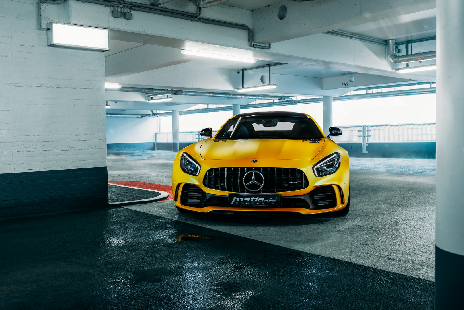mercedes-amg gt r tuning fostla 5 Fostla’s Mercedes-AMG GT R Gets 641 HP, Urban-Camo-And-Yellow Wrap