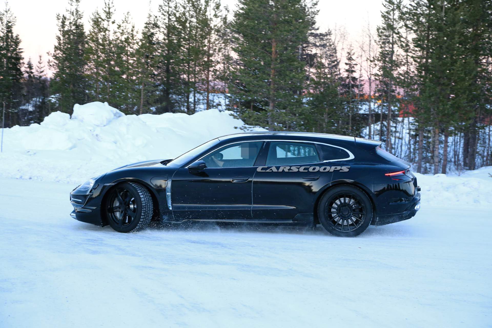 2020 Porsche Taycan Sport Turismo spy shots 19 2020 Porsche Taycan Sport Turismo Understeers, Ploughs Into Snow (Updated)