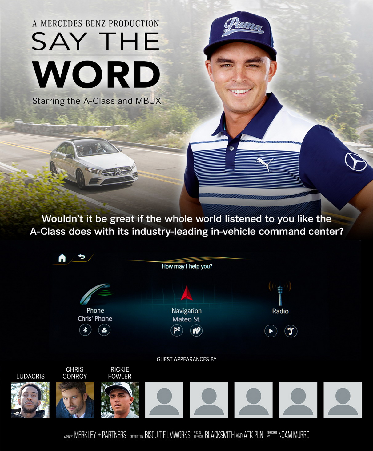 Poster-Rickie Fowler-FINAL-source Mercedes Makes New A-Class Sound Pretty Clever In Super Bowl Ad