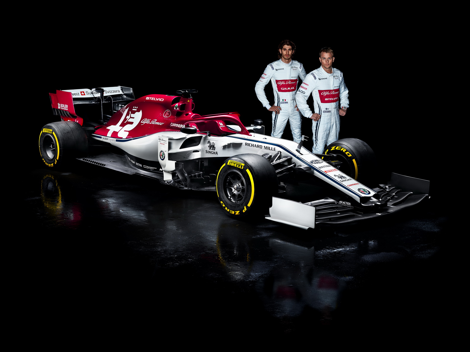 alfa romeo racing official 2019 f1 livery 2 Alfa Romeo Debuts 2019 F1 Livery With Giulia And Stelvio Branding