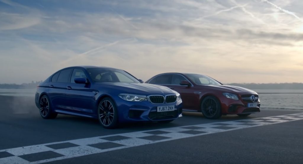 Chris Harris Shows Mercedes E63’s Might Against The Stig’s BMW M5