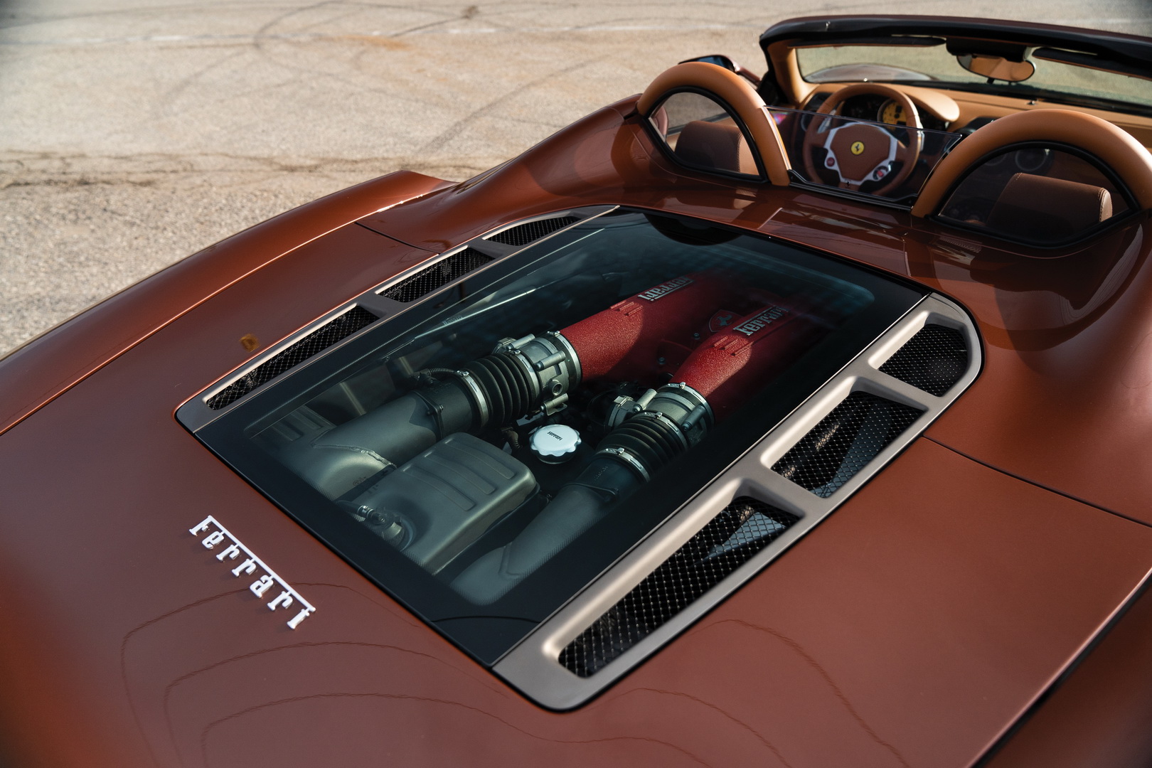 ferrari f430 spider marrone 1971 18 Ferrari F430 Spider In Classic Marrone 1971 Paint Job Is Just Gorgeous