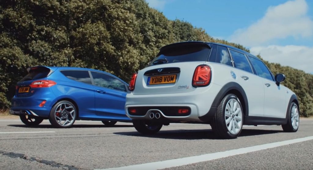  Ford Fiesta ST Vs. MINI Cooper S Drag Race: There Can Be Only One