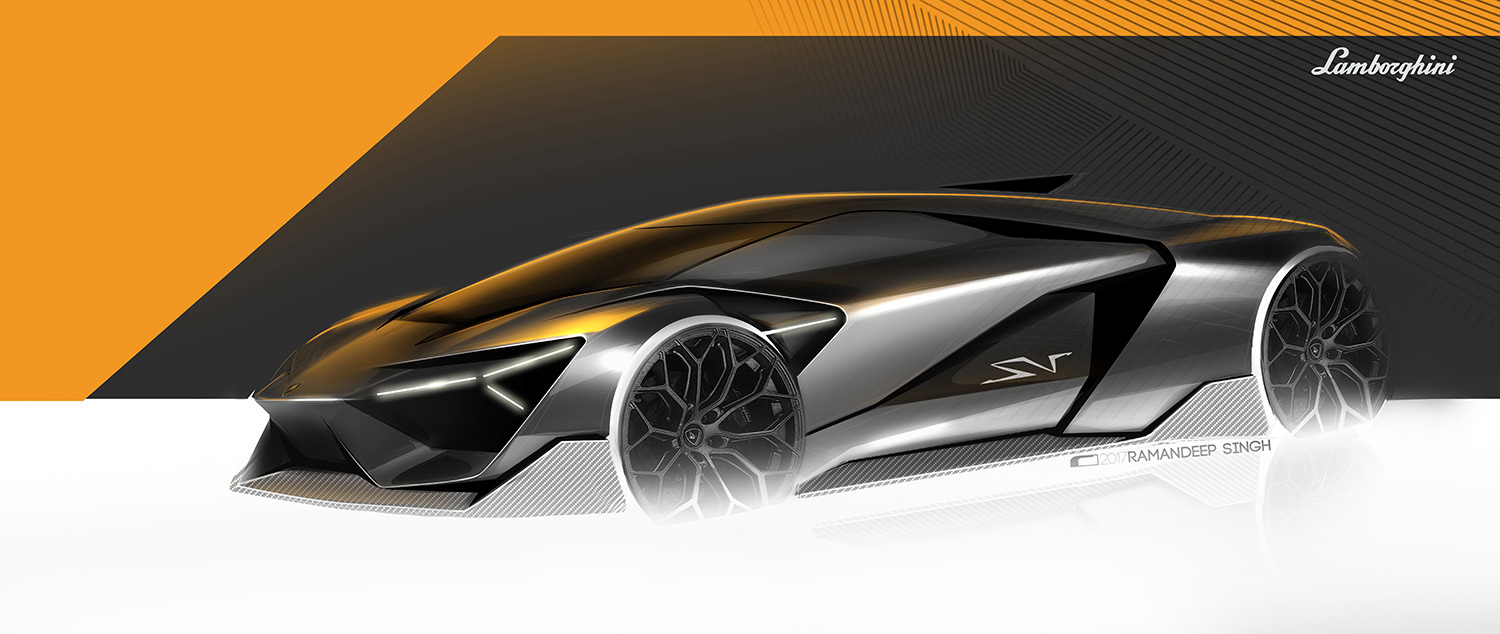 lamborghini trono rendering 1 Lamborghini Trono Is A Cross Between Terzo Millennio And Huracan