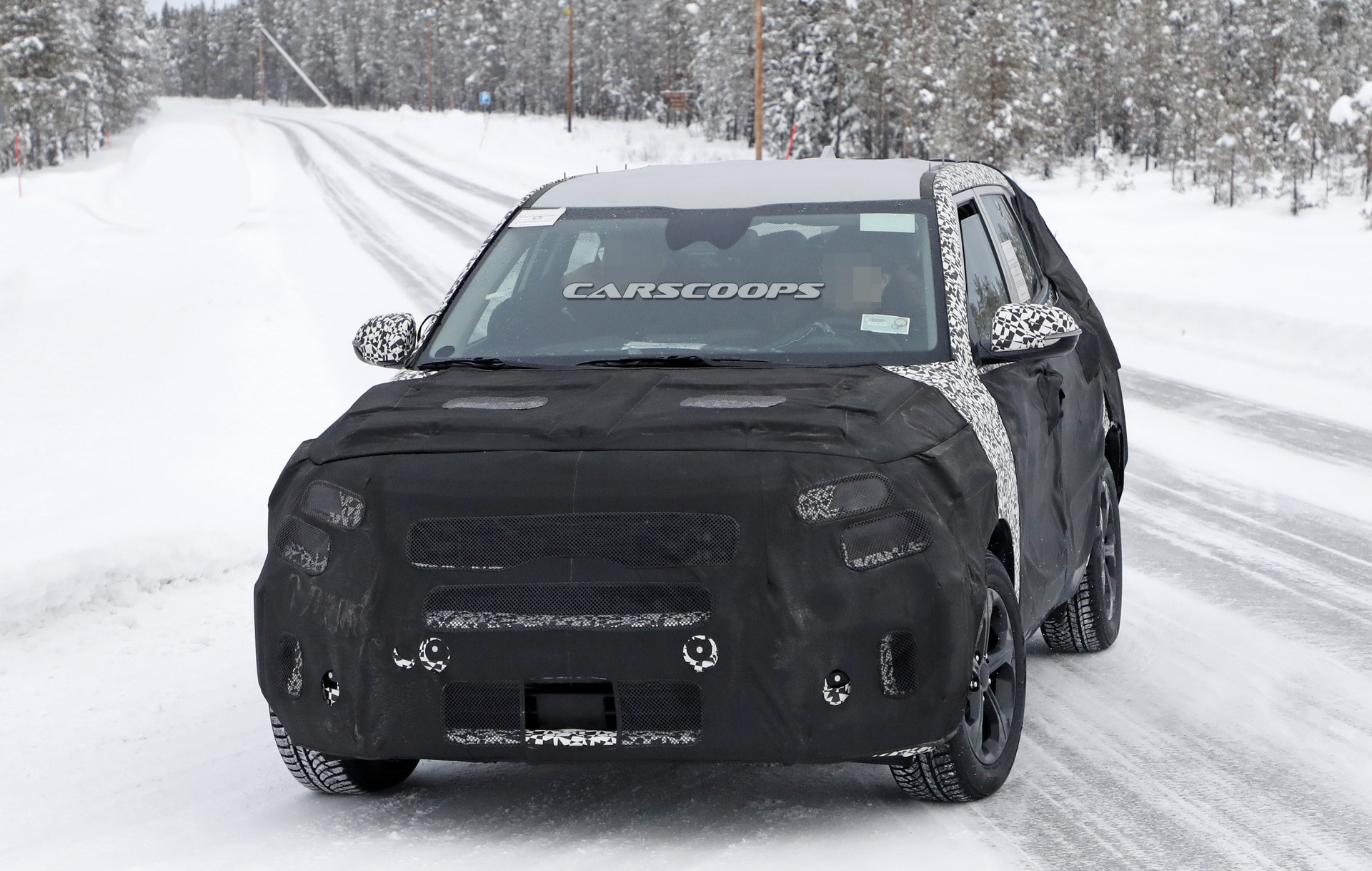 2020 kia tusker spied first time 2 New Kia Crossover Spotted Testing, Looks Like The Production Version Of SP Concept