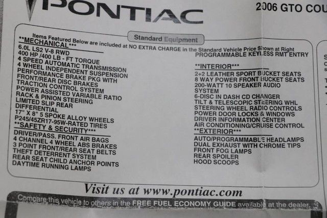 2006 pontiac gto lowest mileage 43 2006 Pontiac GTO Could Be The Lowest Mileage Example In The World