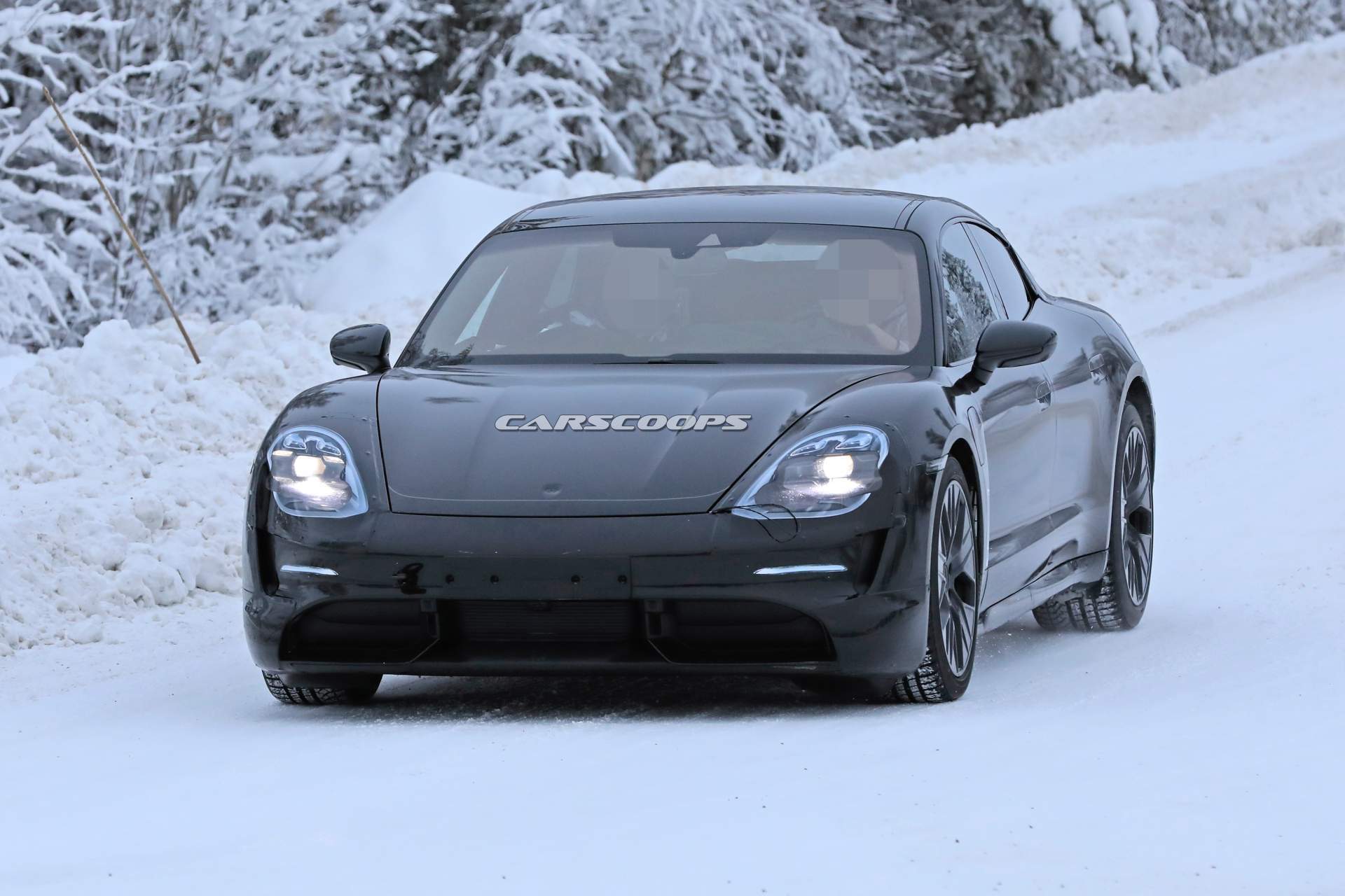 2020 Porsche Taycan spy shots 1 2020 Porsche Taycan Sport Turismo Understeers, Ploughs Into Snow (Updated)