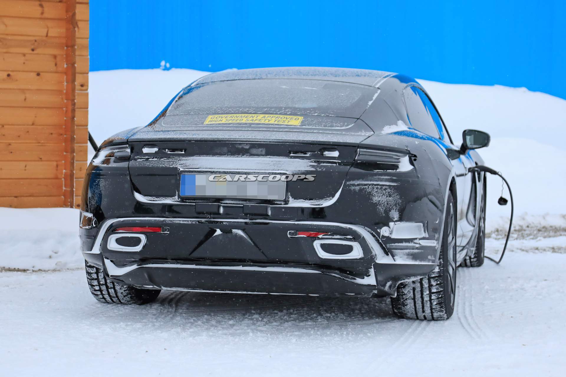 2020 Porsche Taycan spy shots 21 2020 Porsche Taycan Sport Turismo Understeers, Ploughs Into Snow (Updated)