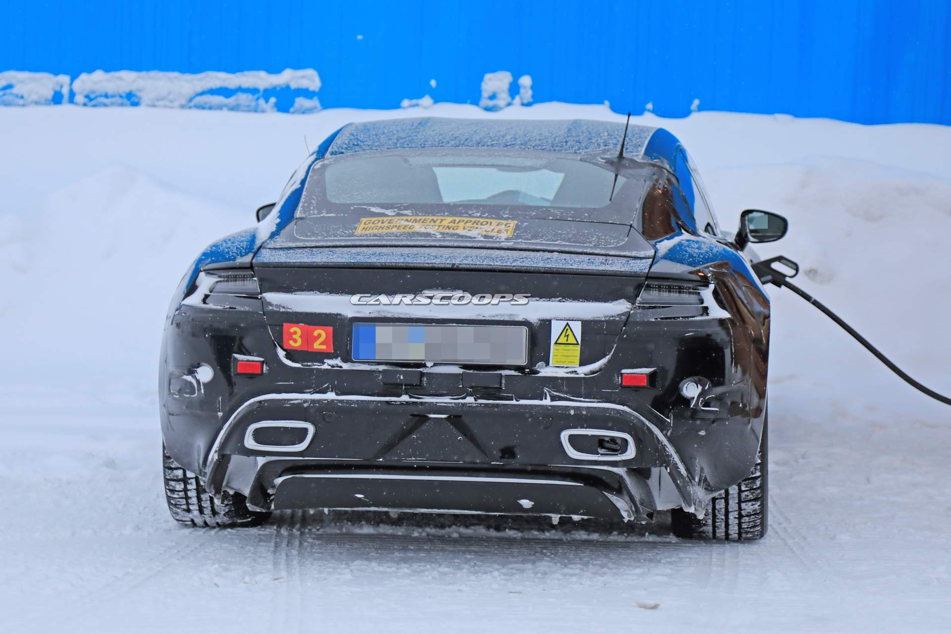 2020 Porsche Taycan spy shots 22 2020 Porsche Taycan Sport Turismo Understeers, Ploughs Into Snow (Updated)