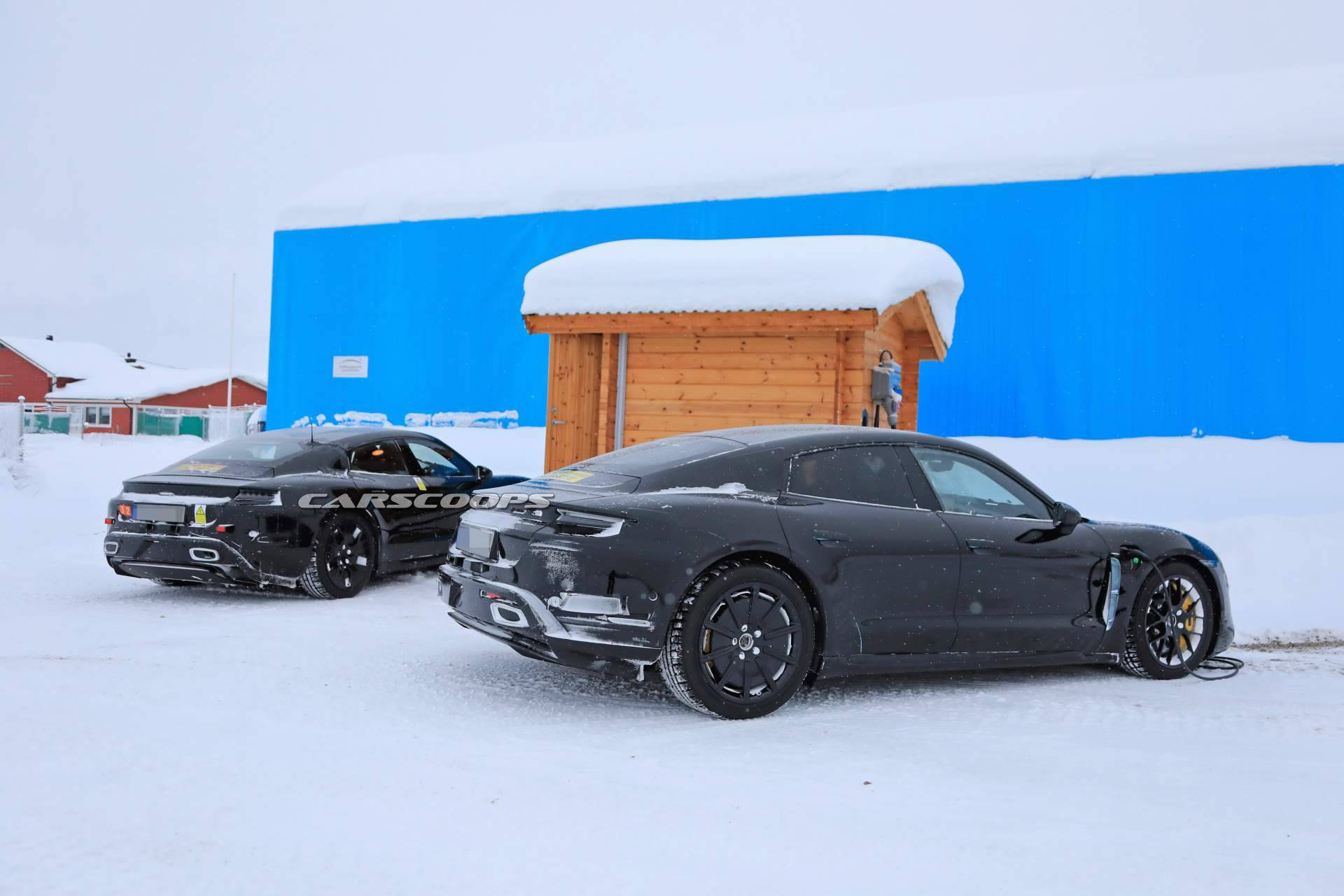 2020 Porsche Taycan spy shots 20 2020 Porsche Taycan Sport Turismo Understeers, Ploughs Into Snow (Updated)