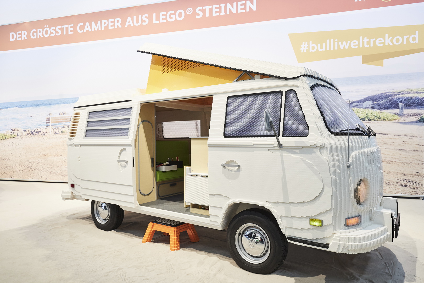 lego vw t2 bulli camper 1 Life-Size LEGO VW T2 Bulli Camper Unveiled With Pop-Up Roof