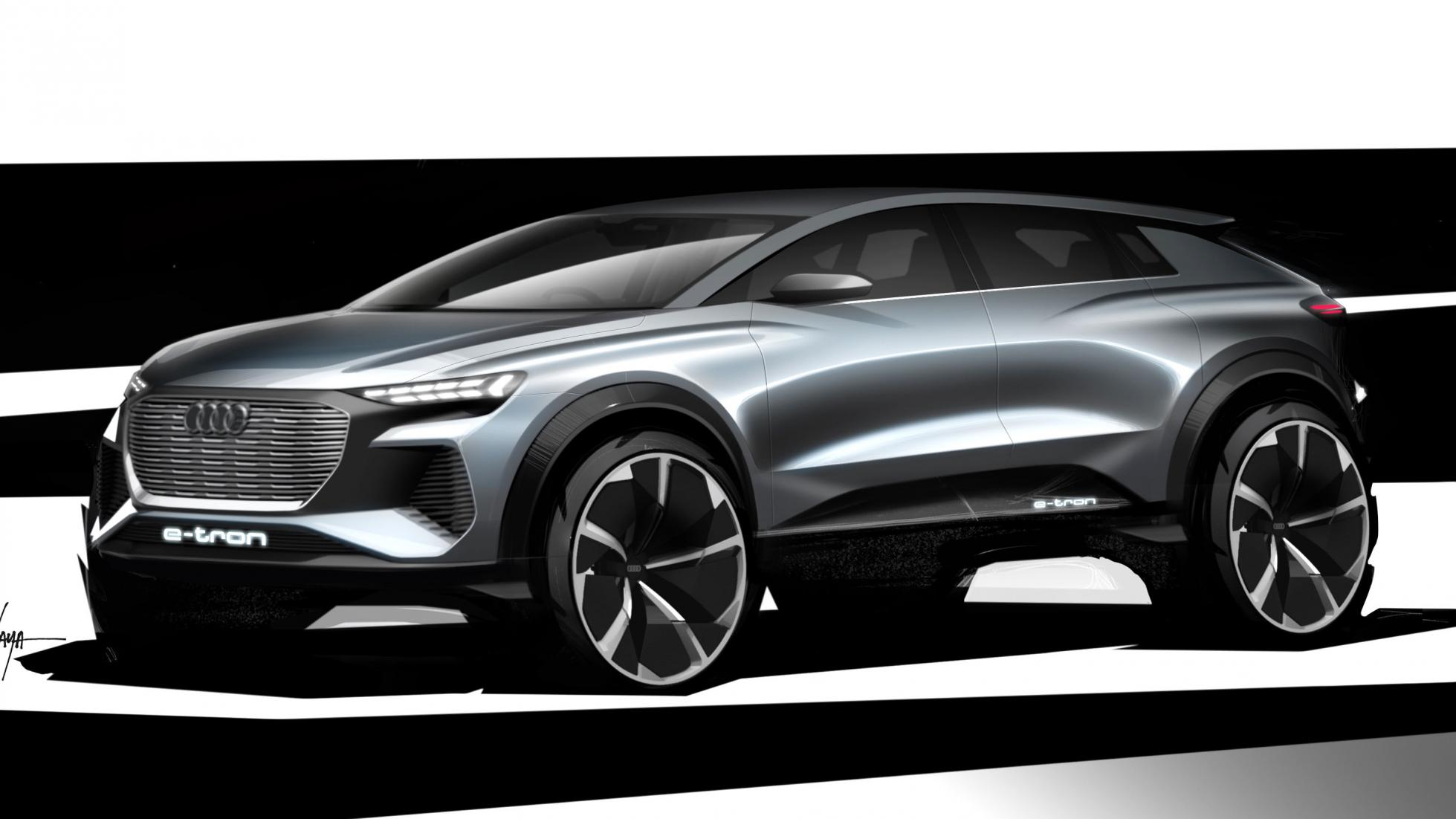 Audi Q4 e-Tron Audi Q4 E-Tron Electric Sports Crossover Concept Teased, Debuts March 5th