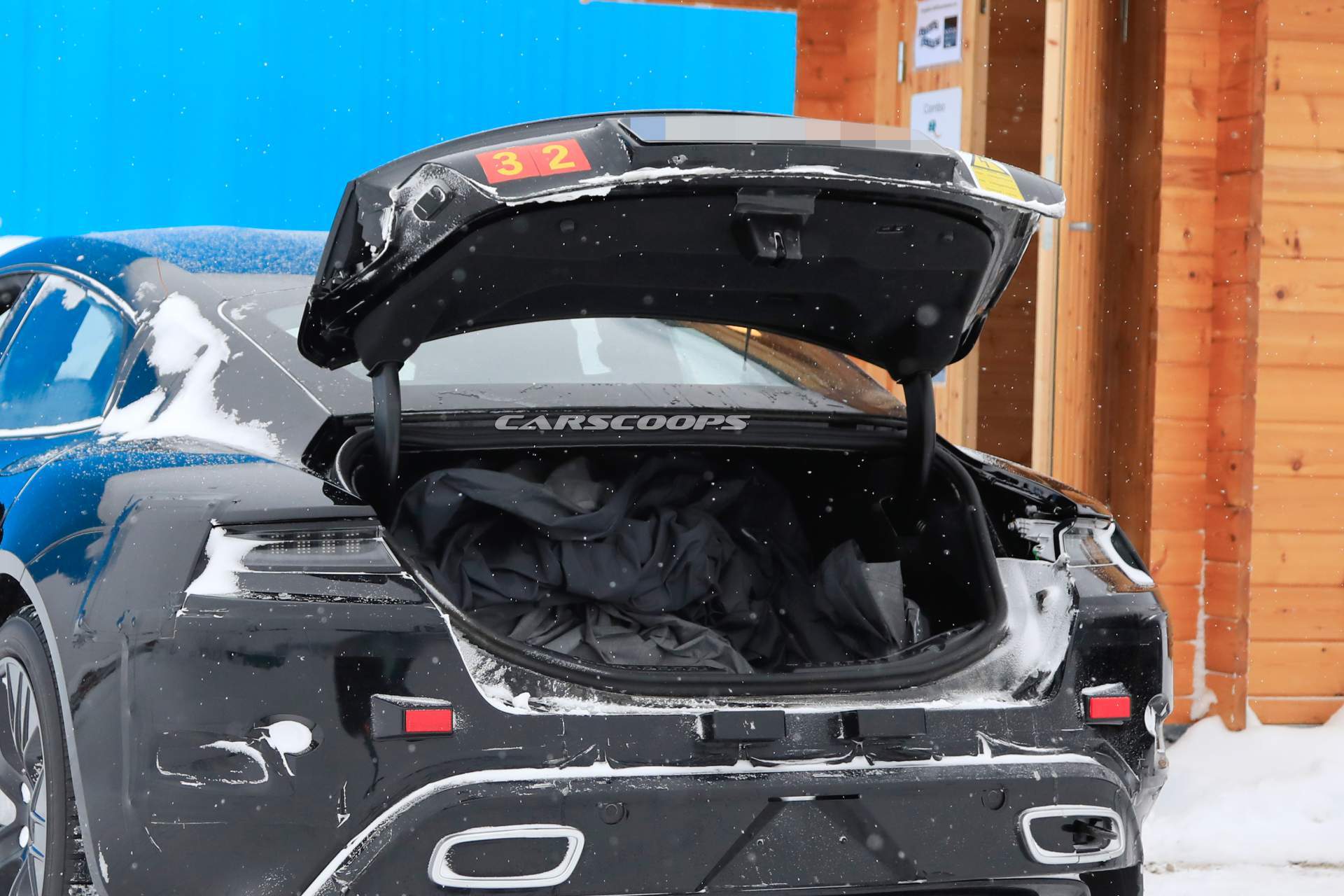 2020 Porsche Taycan spy shots 12 2020 Porsche Taycan Sport Turismo Understeers, Ploughs Into Snow (Updated)