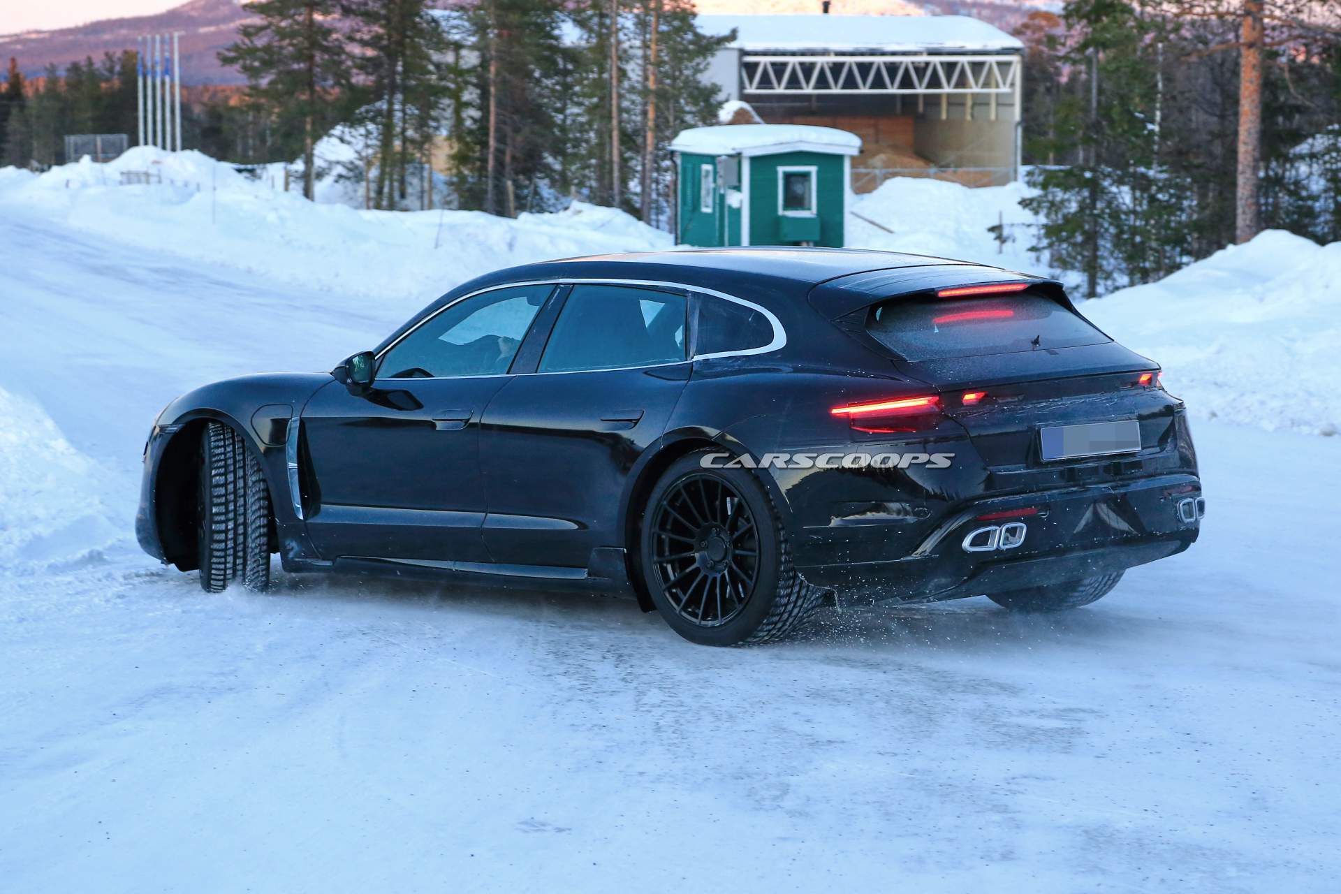 2020 Porsche Taycan Sport Turismo spy shots 29 2020 Porsche Taycan Sport Turismo Understeers, Ploughs Into Snow (Updated)