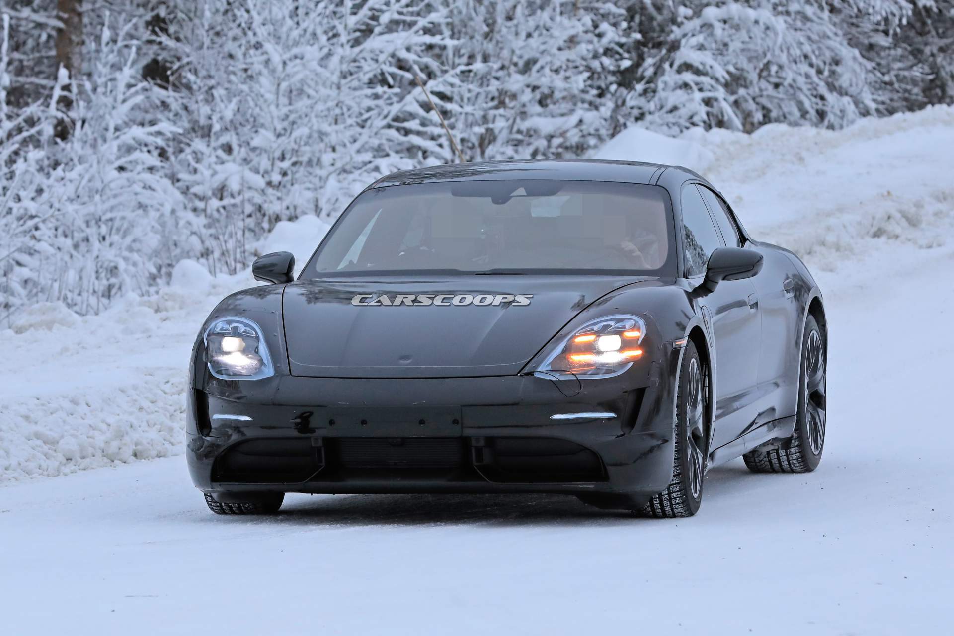 2020 Porsche Taycan spy shots 2 2020 Porsche Taycan Sport Turismo Understeers, Ploughs Into Snow (Updated)