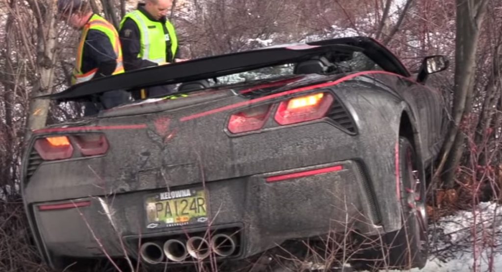 Elderly Corvette Driver Injured After Veering Off Highway And Crashing