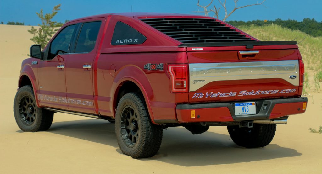  Ford F-150 With Mustang Mach 1-Inspired Fastback Bed Cap Just Looks Weird