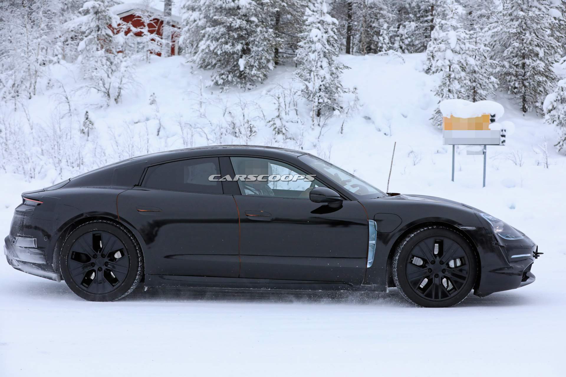 2020 Porsche Taycan spy shots 6 2020 Porsche Taycan Sport Turismo Understeers, Ploughs Into Snow (Updated)
