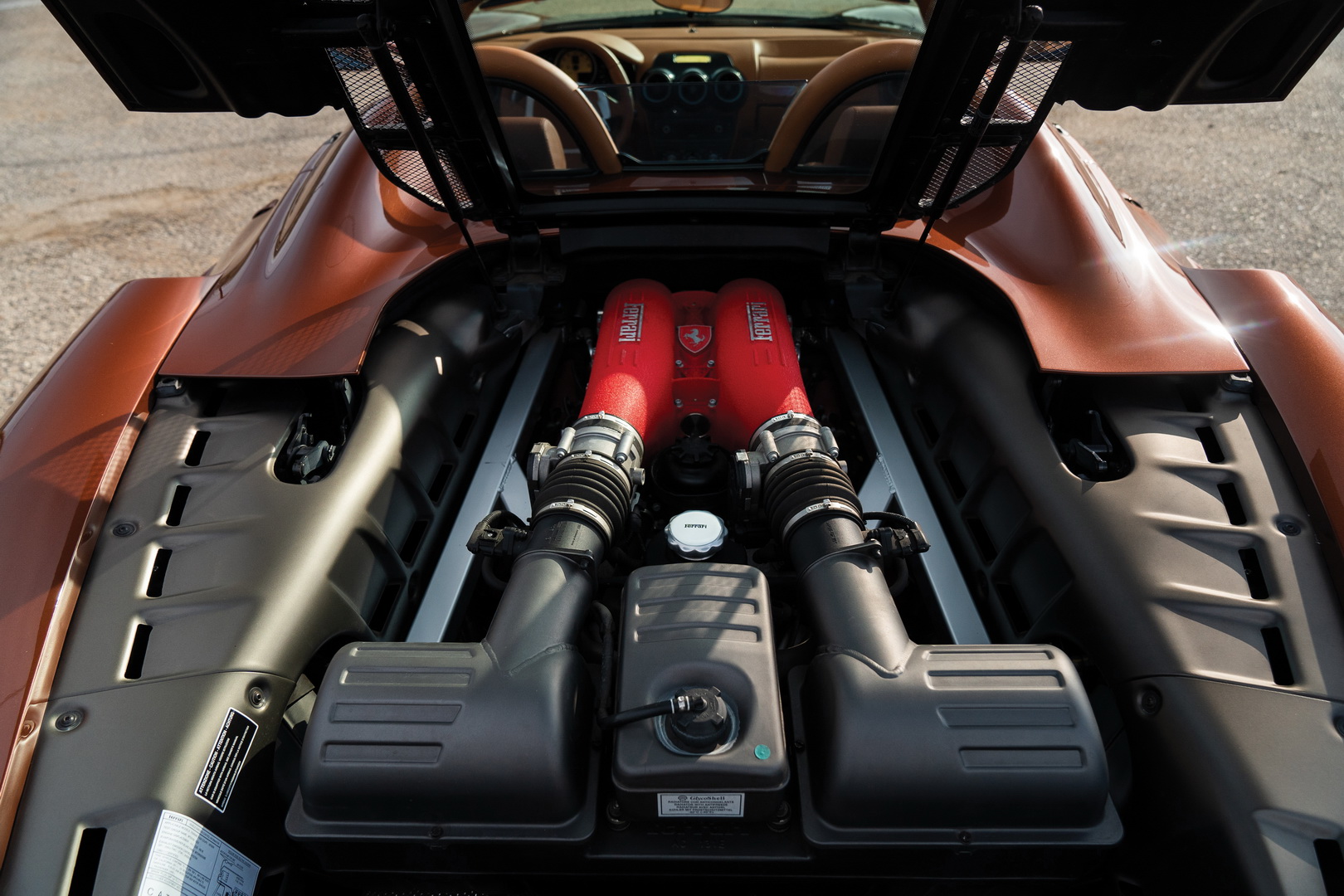 ferrari f430 spider marrone 1971 20 Ferrari F430 Spider In Classic Marrone 1971 Paint Job Is Just Gorgeous