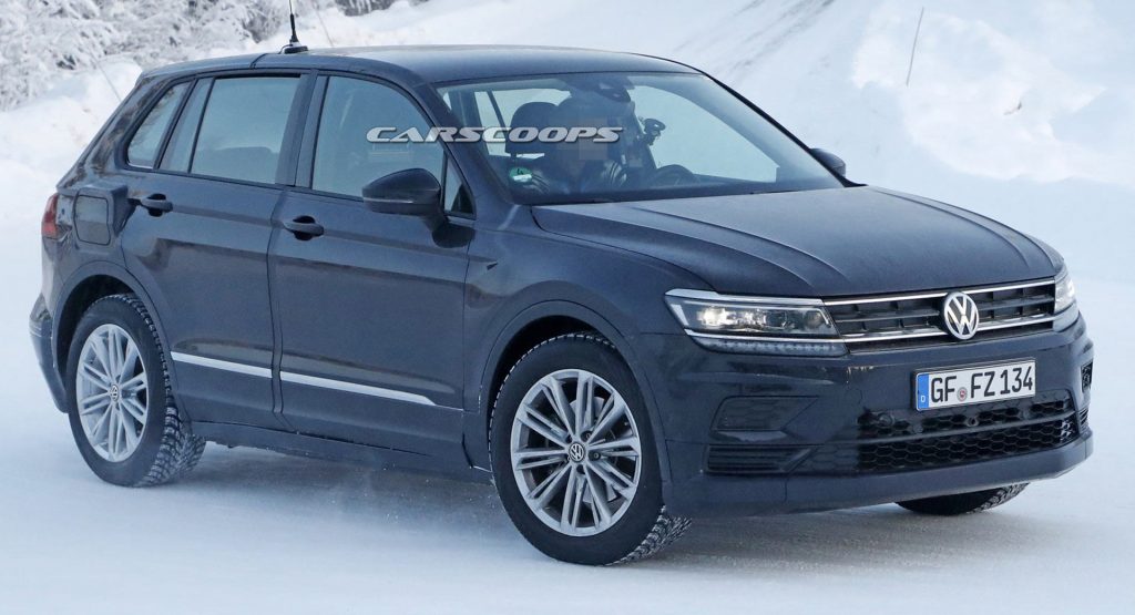 Stretched Tiguan Is An Undercover Mule For VW’s Upcoming Electric Crossover