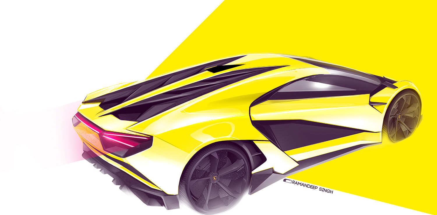 lamborghini trono rendering 4 Lamborghini Trono Is A Cross Between Terzo Millennio And Huracan