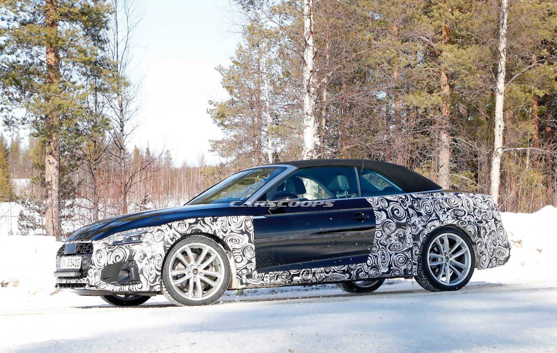 Audi A5 Convertible facelift spy shots 5 Facelifted 2020 Audi A5 Cabriolet Getting Ready To Drop Its Top, Camo