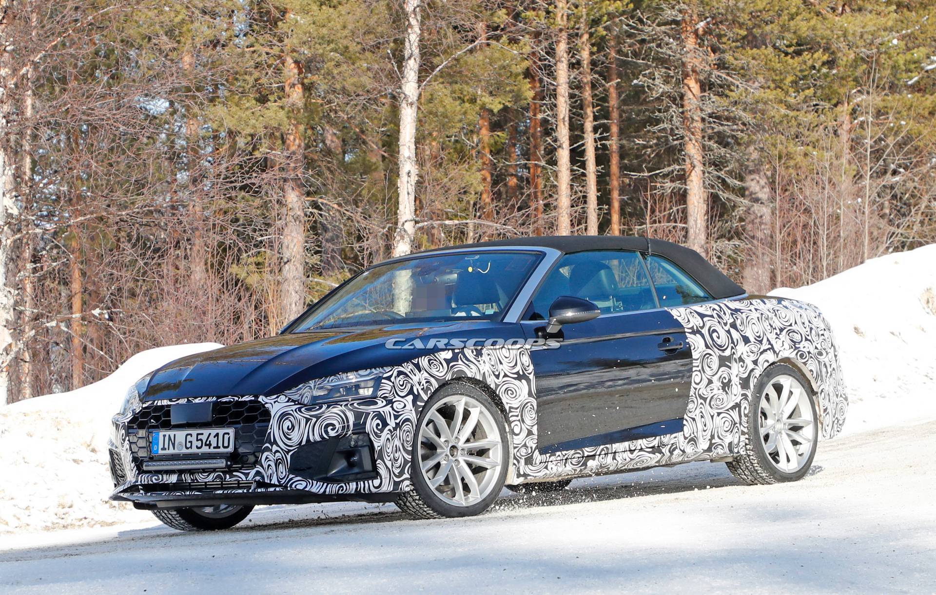 Audi A5 Convertible facelift spy shots 4 Facelifted 2020 Audi A5 Cabriolet Getting Ready To Drop Its Top, Camo