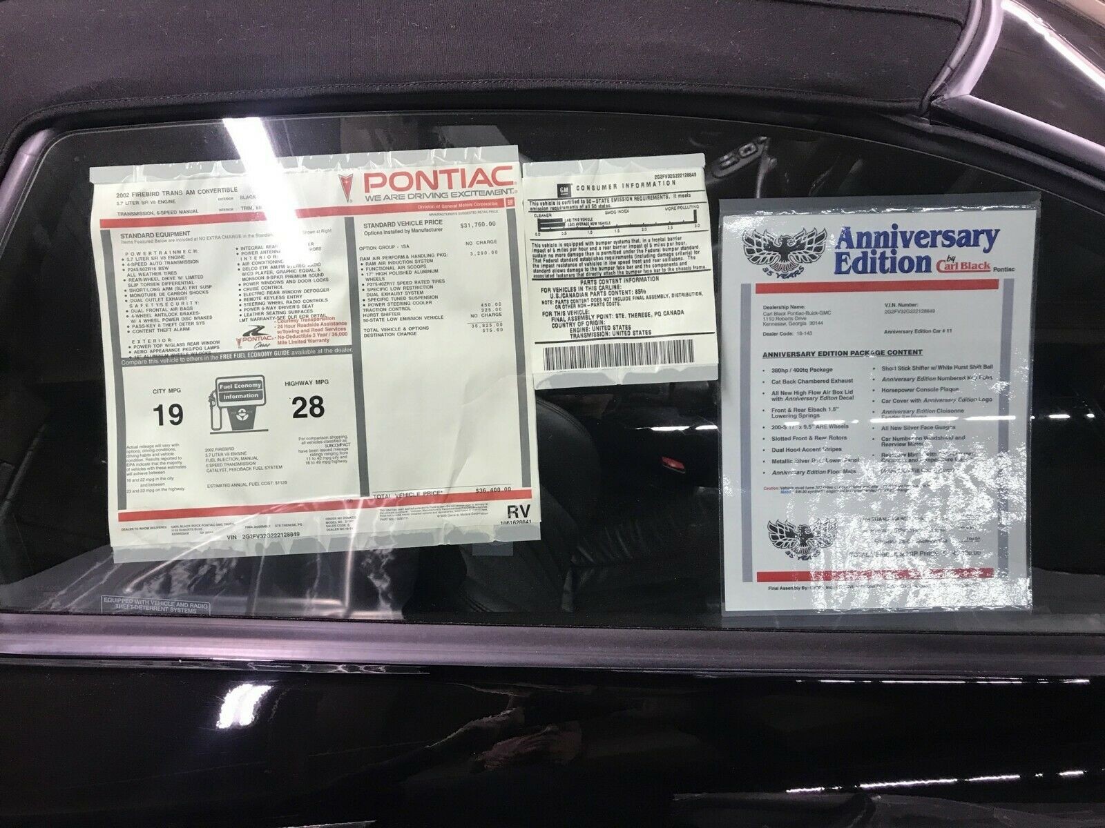 2002 Pontiac Trans Am-10 This 2002 Pontiac Firebird Trans Am Has Been Driven Just 215 Miles