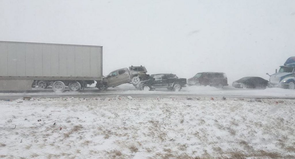 Slick Roads And Whiteout Conditions Cause 100-Car Crash In Colorado