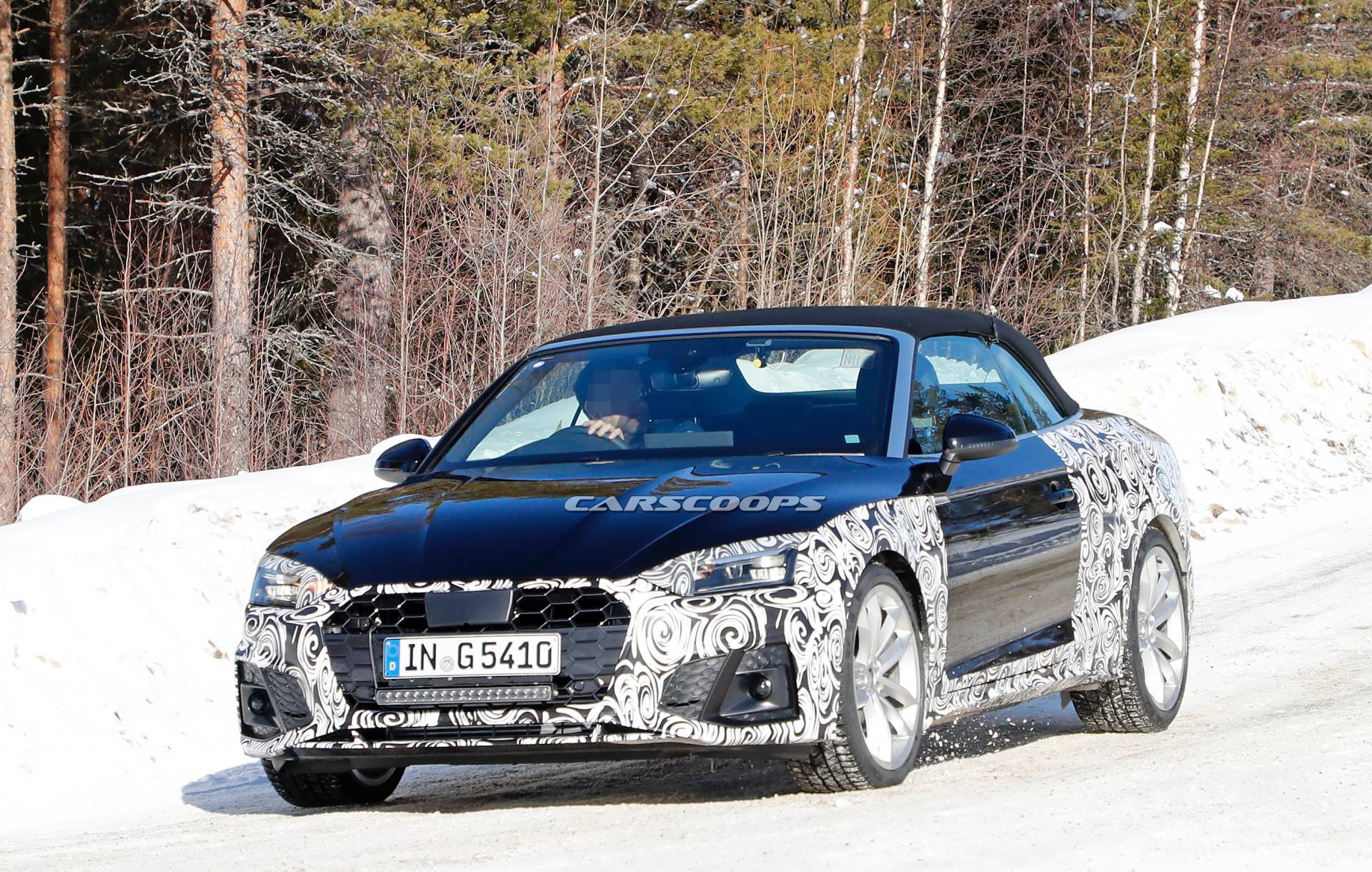 Audi A5 Convertible facelift spy shots 2 Facelifted 2020 Audi A5 Cabriolet Getting Ready To Drop Its Top, Camo