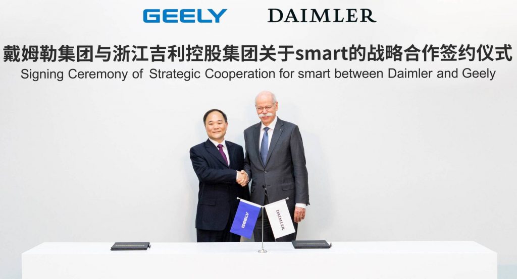  Daimler Sells 50 Percent Share Of Smart To Geely, New EVs Due In 2022