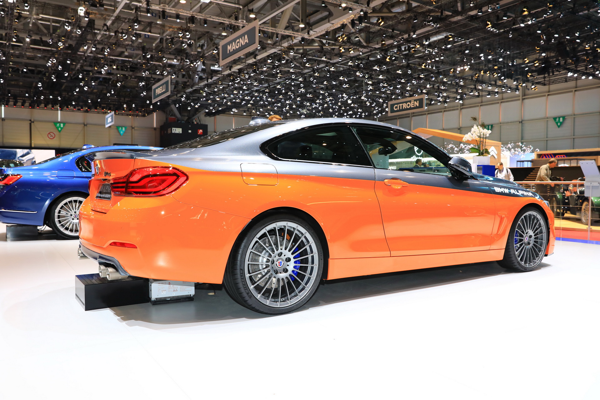 alpina b4s edition 99 geneva livepics 8 Alpina B4 S Biturbo “Edition 99” Is An Ode To 1970s Color Schemes