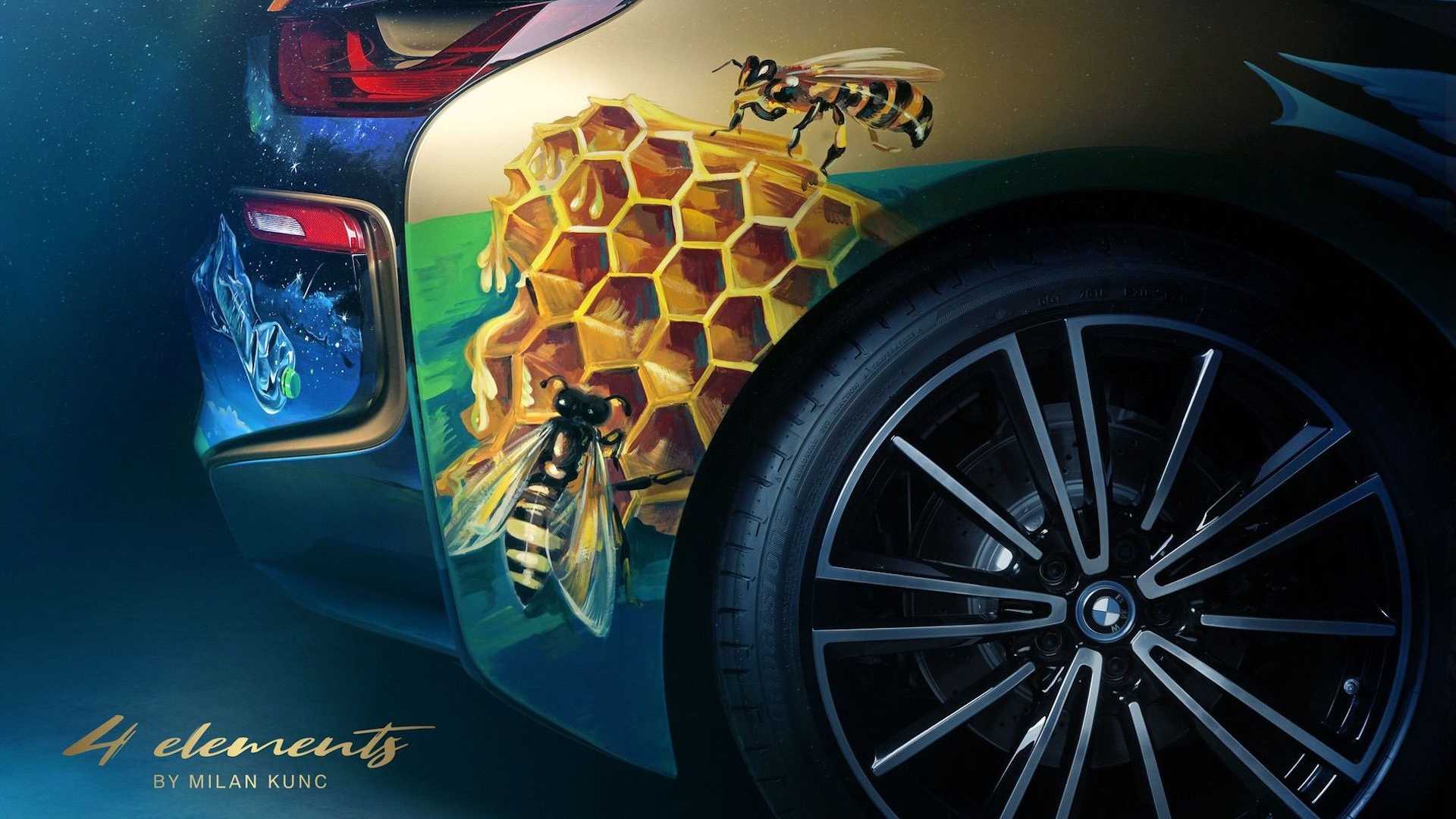BMW-i8-Roadster-Art-Car-6 BMW i8 Roadster “4 Elements” Art Car Will Help Clean Our Oceans