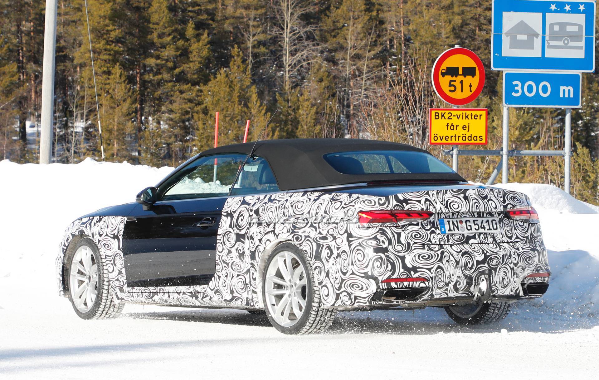 Audi A5 Convertible facelift spy shots 10 Facelifted 2020 Audi A5 Cabriolet Getting Ready To Drop Its Top, Camo
