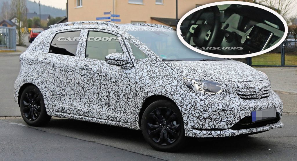  2020 Honda Fit / Jazz Spied In Standard And Crossover Trims, Shows Off New Interior