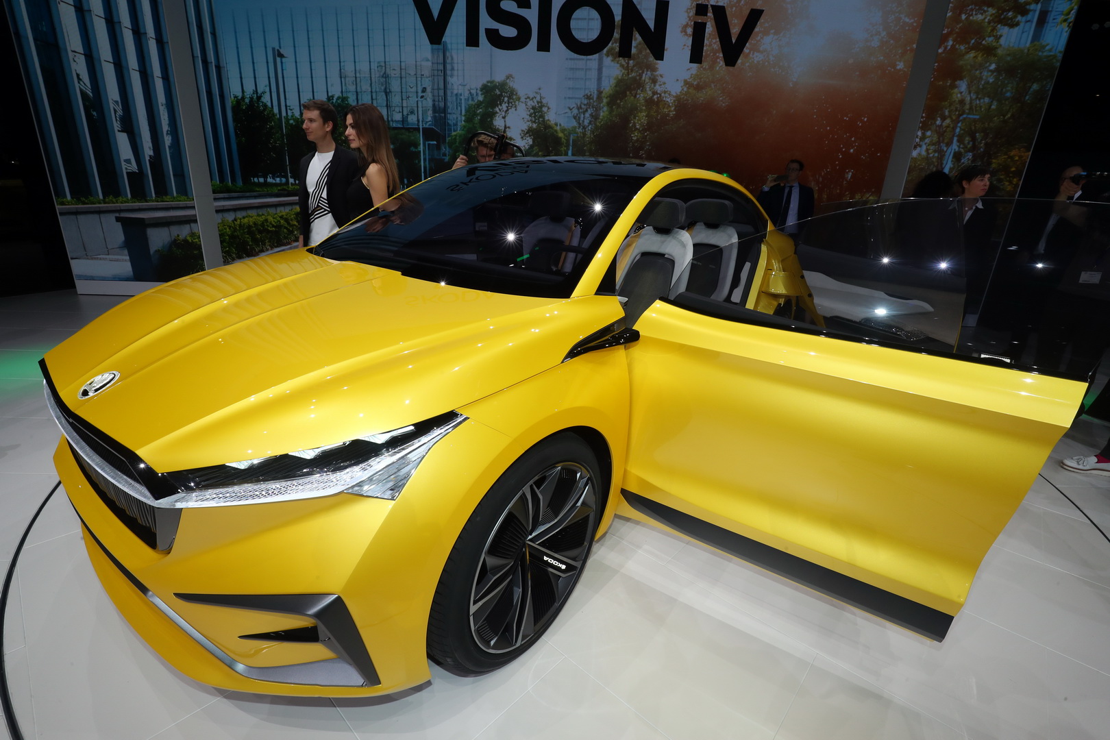 2019 skoda vision iv concept live pics 1 Skoda Vision IV EV Concept Is Yet Another Coupe SUV With An Ungainly Rear (Live Pics)