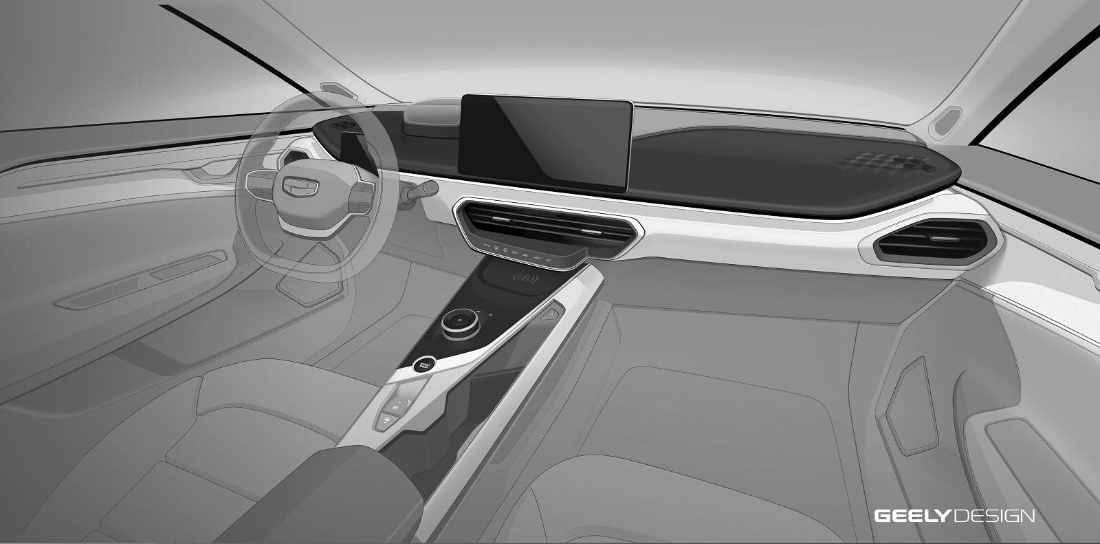 Geely GE11 global electric sedan 26 Geely GE11 Global EV Officially Previewed, Reveals High-Tech Interior