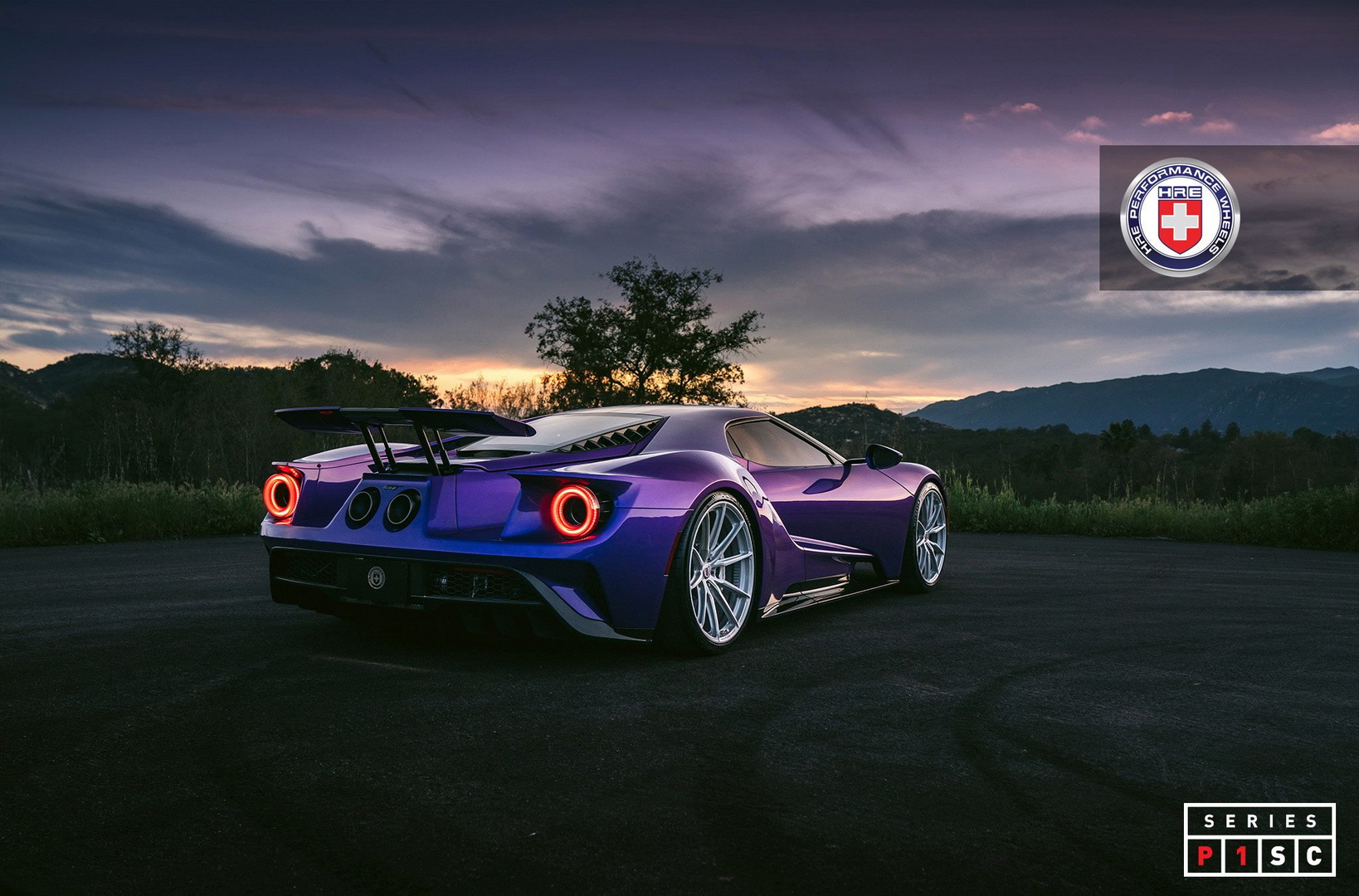 ford gt purple hre wheels 4 Purple Ford GT On Huge Wheels Doesn’t Really Work, Wouldn’t You Say?