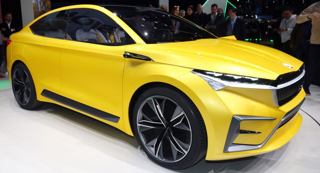  Skoda Vision IV EV Concept Is Yet Another Coupe SUV With An Ungainly Rear (Live Pics)