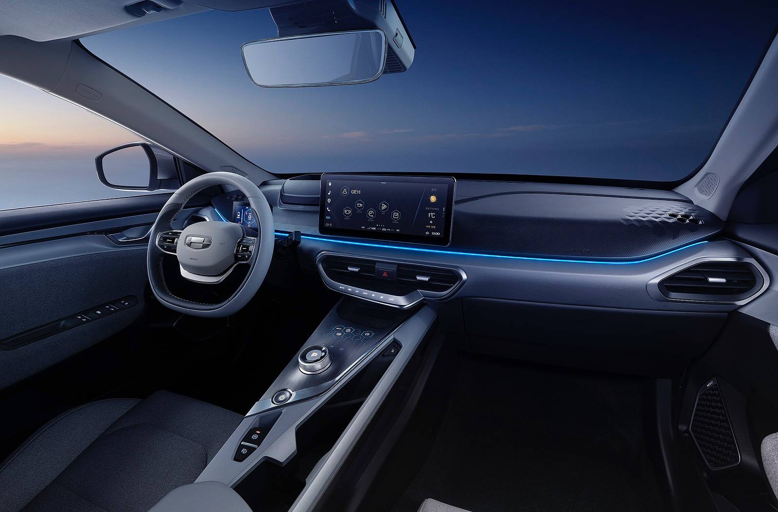 Geely GE11 global electric sedan 22 Geely GE11 Global EV Officially Previewed, Reveals High-Tech Interior