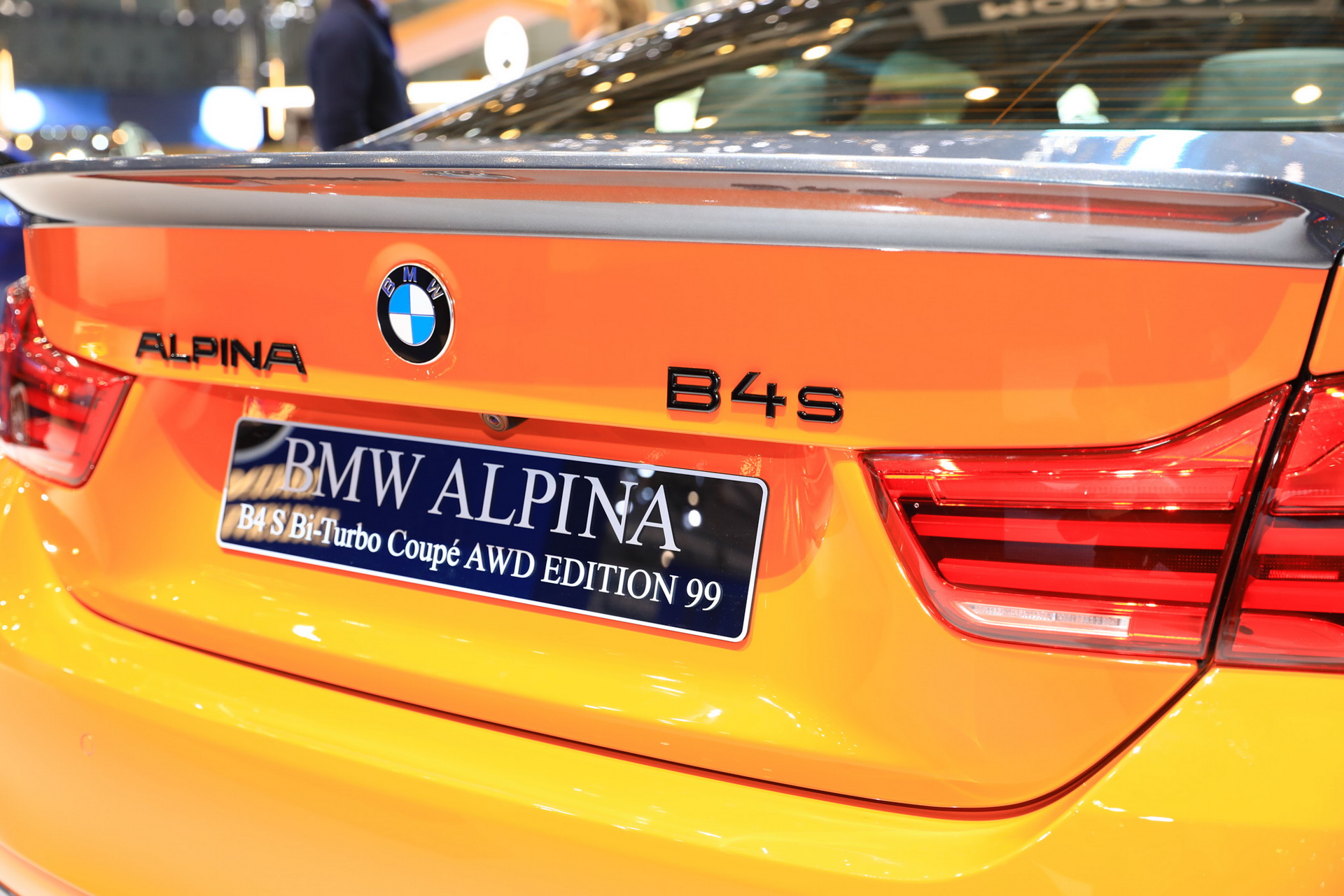 alpina b4s edition 99 geneva livepics 10 Alpina B4 S Biturbo “Edition 99” Is An Ode To 1970s Color Schemes
