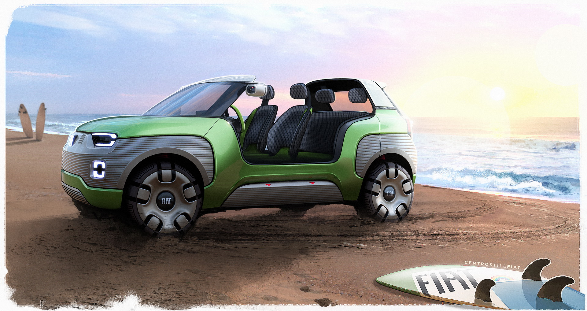 2019-Fiat-Centoventi-Concept-11 Fiat Centoventi EV Concept Is A First Look At Exciting Future Panda City Car (Live Pics)