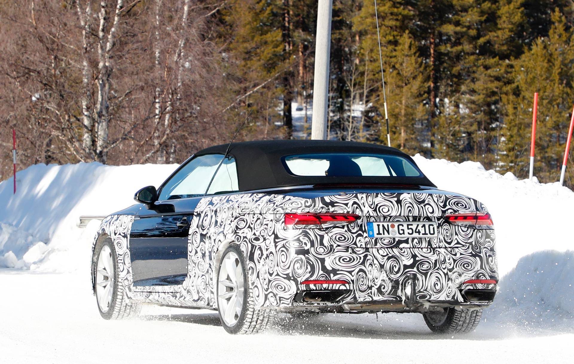 Audi A5 Convertible facelift spy shots 12 Facelifted 2020 Audi A5 Cabriolet Getting Ready To Drop Its Top, Camo