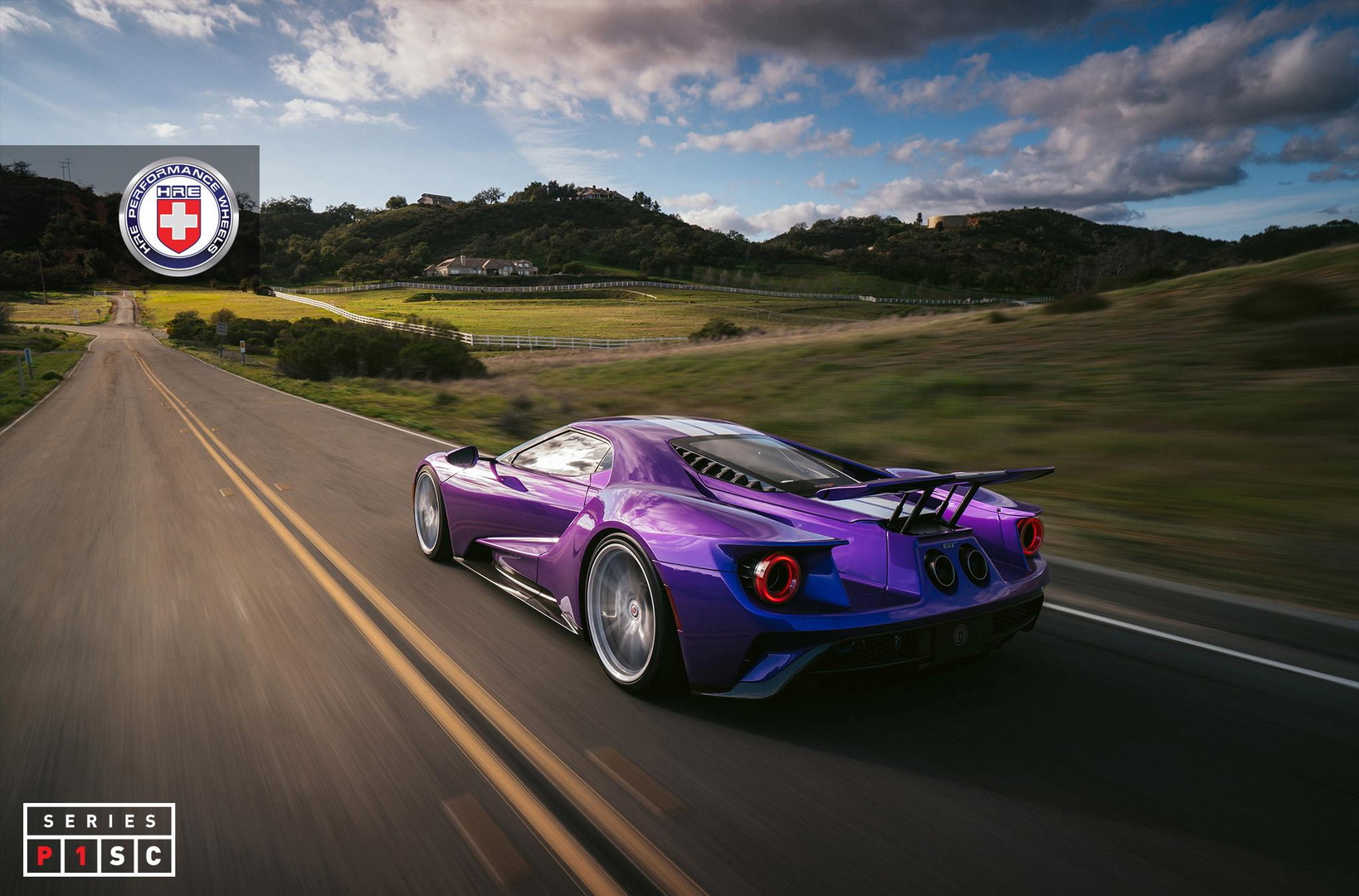 ford gt purple hre wheels 3 Purple Ford GT On Huge Wheels Doesn’t Really Work, Wouldn’t You Say?