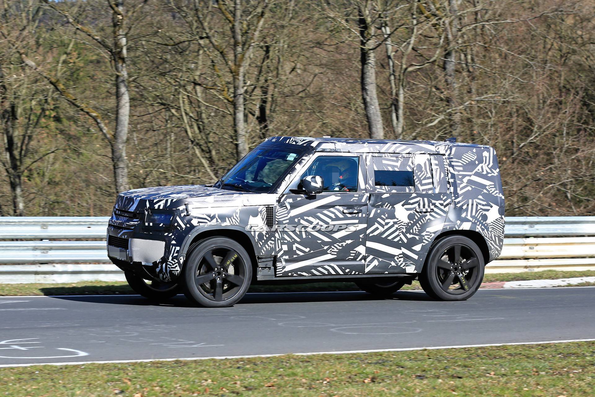 2020 Land Rover Defender spy shots at the Nurburgring 5 2020 Land Rover Defender 110 Polishing Its Road Manners At The ‘Ring