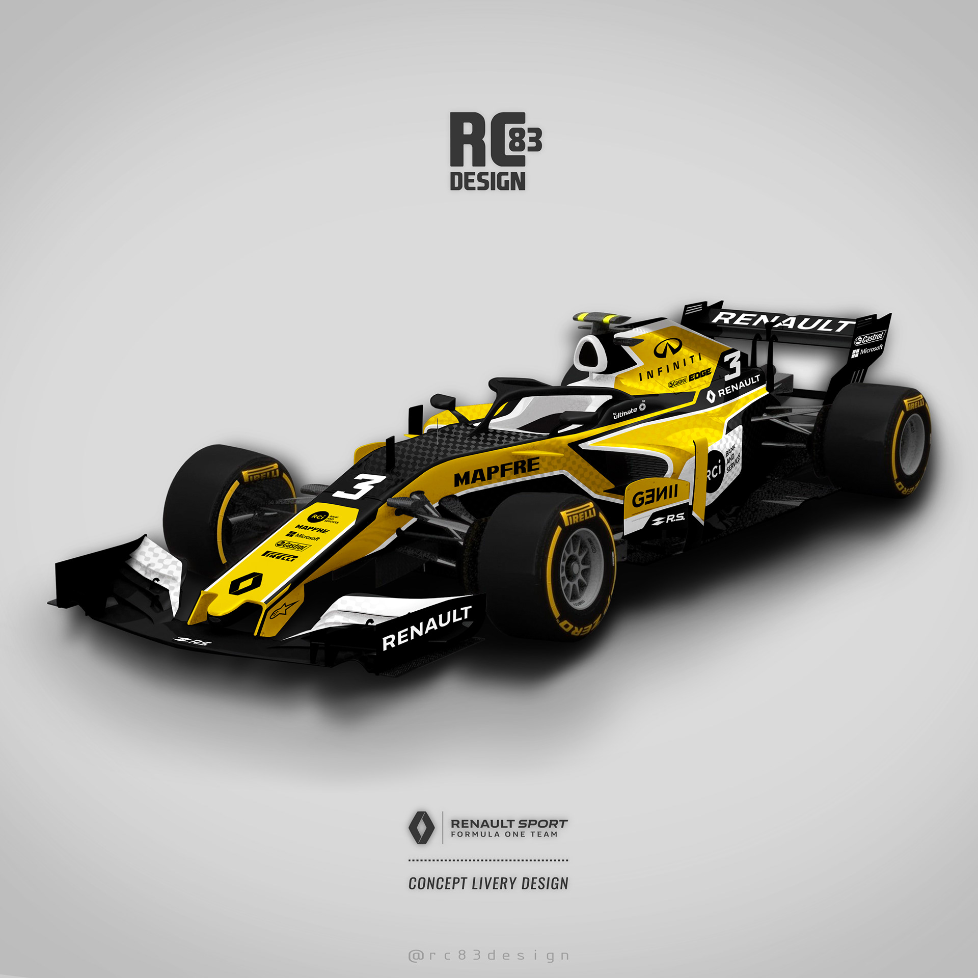 formula 1 alternate liveries renderings 4 Check Out These Awesome Alternate F1 Liveries For 2019