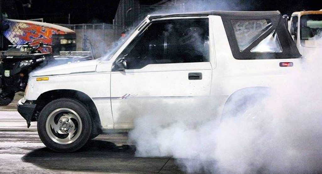 This Geo Tracker Has A 6.0-liter V8 And Runs Sub-10-Second Quarter Miles