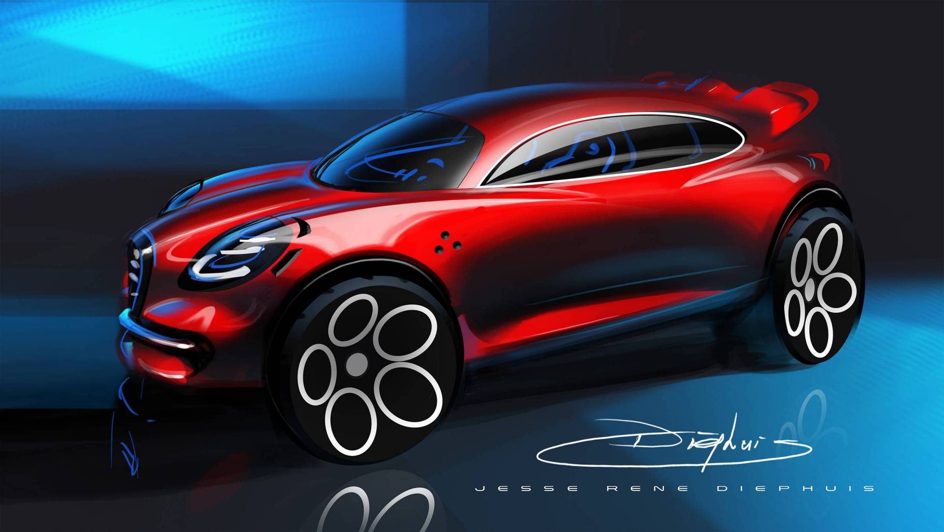 Alfa Romeo Stella renderings 7 Alfa Romeo Stella Compact SUV Is The Tonale From An Alternate Universe