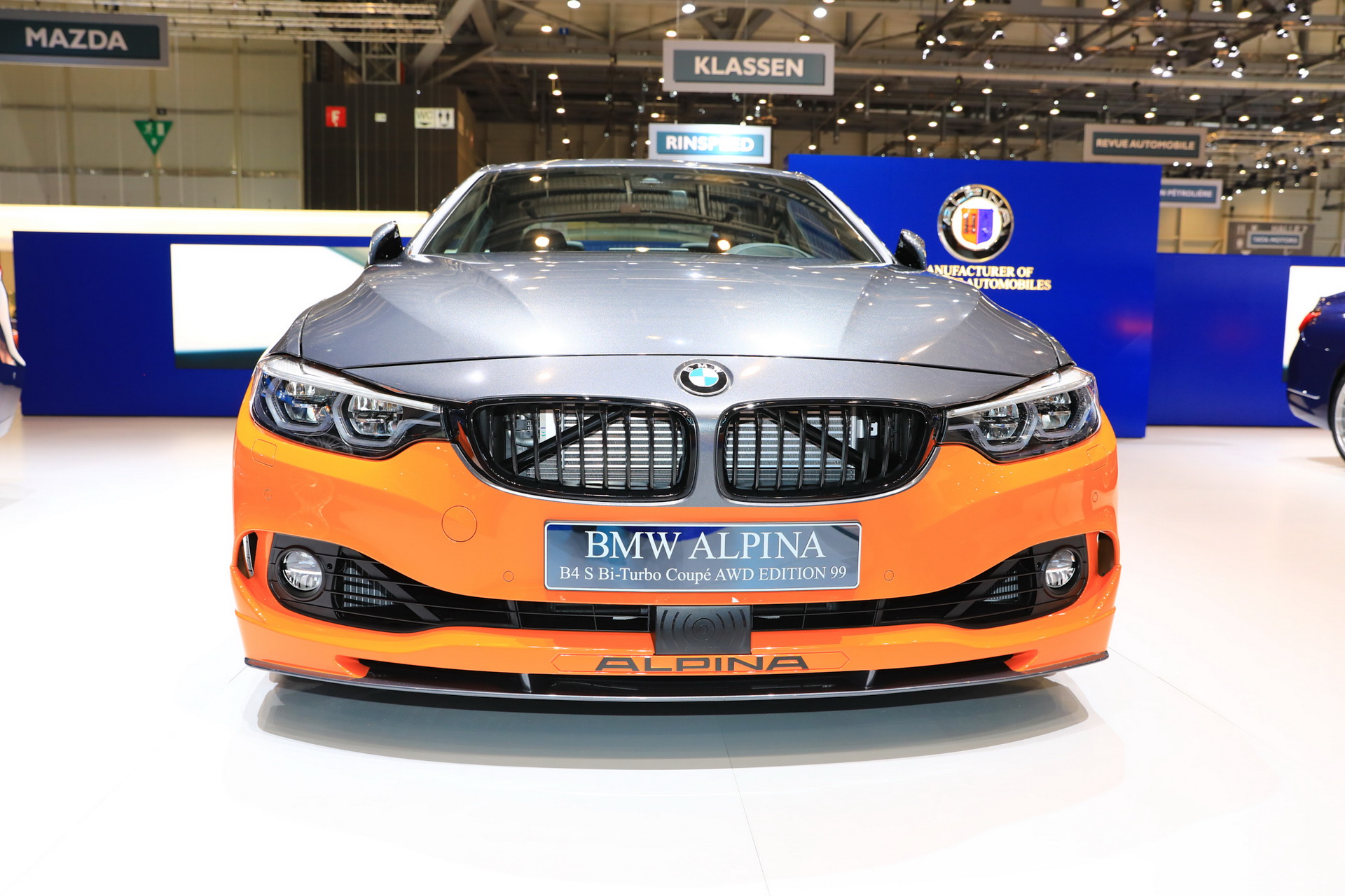 alpina b4s edition 99 geneva livepics 6 Alpina B4 S Biturbo “Edition 99” Is An Ode To 1970s Color Schemes