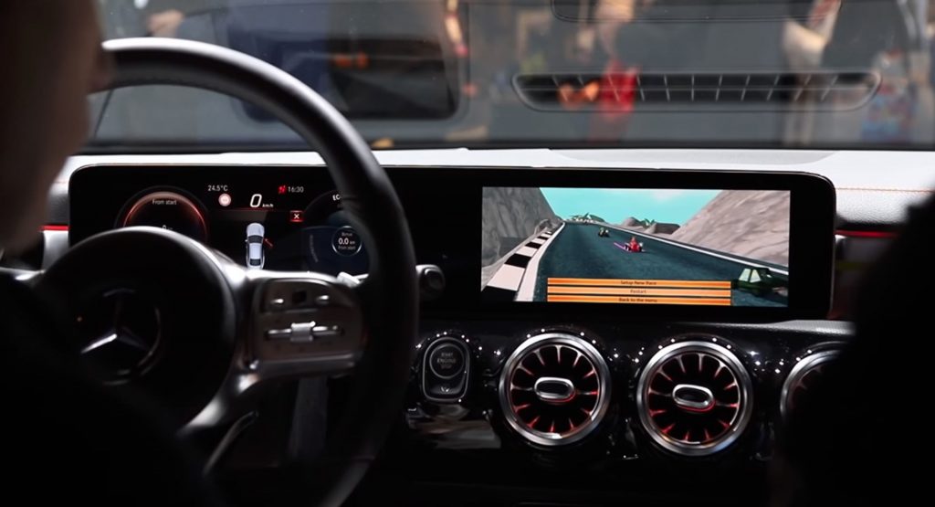  You Can Play Mario Kart With The Mercedes CLA’s MBUX Infotainment System